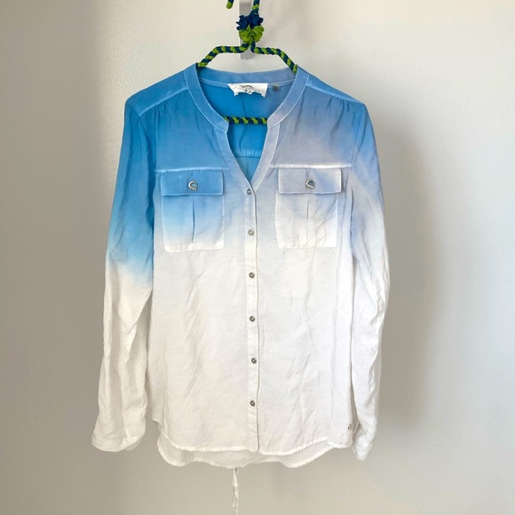 Adjustable button up blouse from point zero with an ombré colour tone - Picture 1 of 4